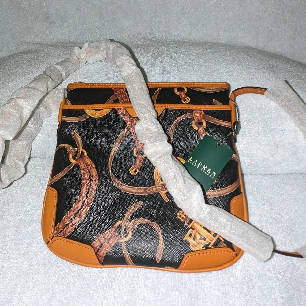 Lauren Ralph Lauren Caldwell beltin flat crossbody._6